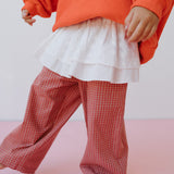 Cotton Check Pant - Pink