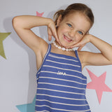 Outdoors Dress -Ocean Blue Stripe