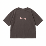 Busy Tee - Charcoal Pink