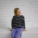 Stripe Cotton Pullover - Lavender