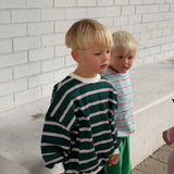 Stripe Cotton Pullover - Olive