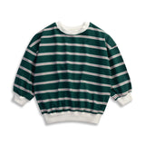 Stripe Cotton Pullover - Olive