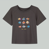 Go Fish Tee - Charcoal